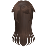 🤍 long cute anime brown y2k emo hair