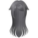 🤍 long cute anime grey y2k emo hair