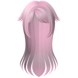 🤍 long cute anime pastel pink y2k emo hair