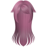 🤍 long cute anime pink y2k emo hair