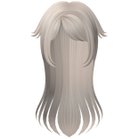 🤍 long cute anime platinum blonde y2k emo hair