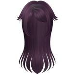 🤍 long cute anime plum y2k emo hair