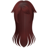 🤍 long cute anime red y2k emo hair