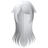 🤍 long cute anime white y2k emo hair