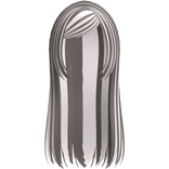 long cute jirai kei side bang hair in white/ash