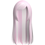 long cute jirai kei side bang hair in white/pink