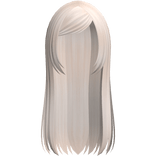 long cute school side bang hair in blonde