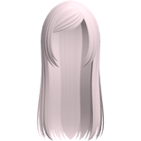 long cute school side bang hair in pink