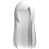 long cute school side bang hair in white