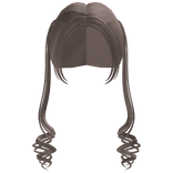 Long Dolly Curly Pigtails in Ashy Brown