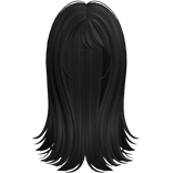 Long Emo Hair in Black