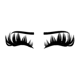 Long eye lashes with eye brows