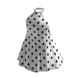 Long Floaty Halterneck Spot Top 