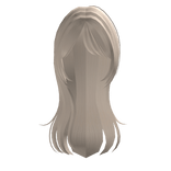 long flowy straight hair with bangs in blonde