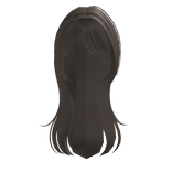 long flowy straight hair with bangs inash