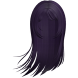 long flowy windy anime hair in purple