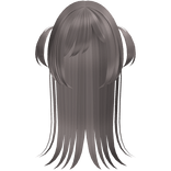 🤍 long gothic anime doll hair w pigtails ash