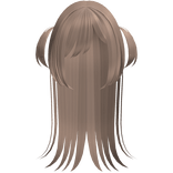 🤍 long gothic anime doll hair w pigtails milktea