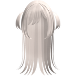 🤍 long gothic anime doll hair w pigtails platinum