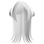 🤍 long gothic anime doll hair w pigtails white