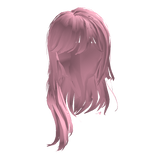 Long Hair with Bangs - Pastel Pink