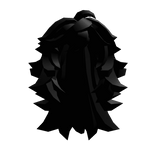 Long hair with small ponytail  - Black