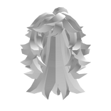 Long hair with small ponytail  - White