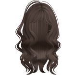 long half side up wispy wavy hairstyle in brown