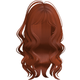 long half side up wispy wavy hairstyle in ginger