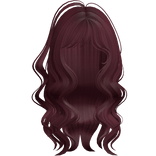 long half side up wispy wavy hairstyle in red