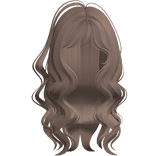 long half side up wispy wavy hairstyle milk brown