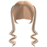 long high curly pigtails in blonde