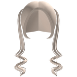 long high curly pigtails in pastel blonde