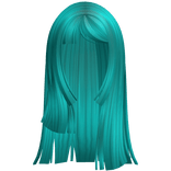 Long Layered Hime Cut (Aqua Mermaid)