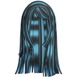 Long Layered Hime Cut (Black and Blue)