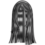 Long Layered Hime Cut (Black and White)