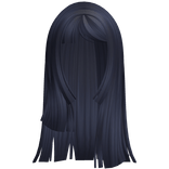 Long Layered Hime Cut (Dark Blue)