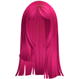 Long Layered Hime Cut (Hot Pink)