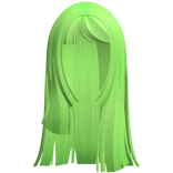 Long Layered Hime Cut (Neon Green)
