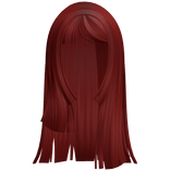 Long Layered Hime Cut (Red)