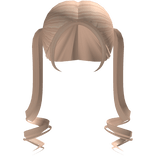 ♬꒰┊long low curled blonde pigtails