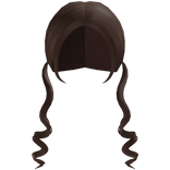 ♬꒰┊long low curled brown pigtails