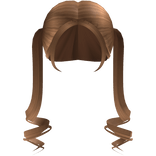 ♬꒰┊long low curled caramel pigtails