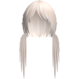 long low messy scene pigtails in blonde