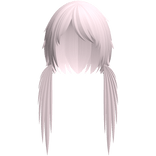 long low messy scene pigtails in pink