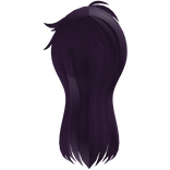 Long Messy Anime Emo Hair In Purple