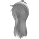 Long Messy Anime Emo Hair In White