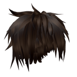 long messy brown emo hair