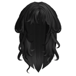 Long Messy Flowy Hair - Black