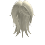 long messy hair with side bangs blonde 